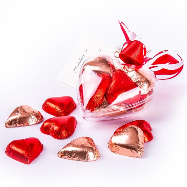 Scatola Cuore con cuori ripieni 72g